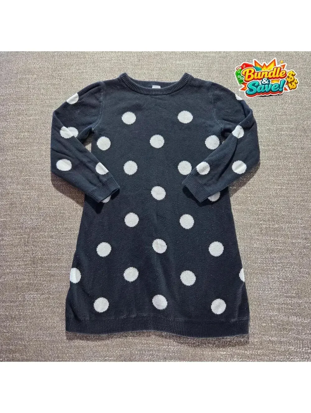 Old Navy Sweater Dress Polka Dress Size 5T #1042